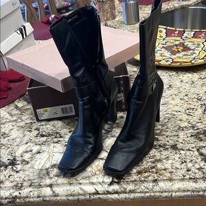 Elegant Black Heeled Boots by Balmain